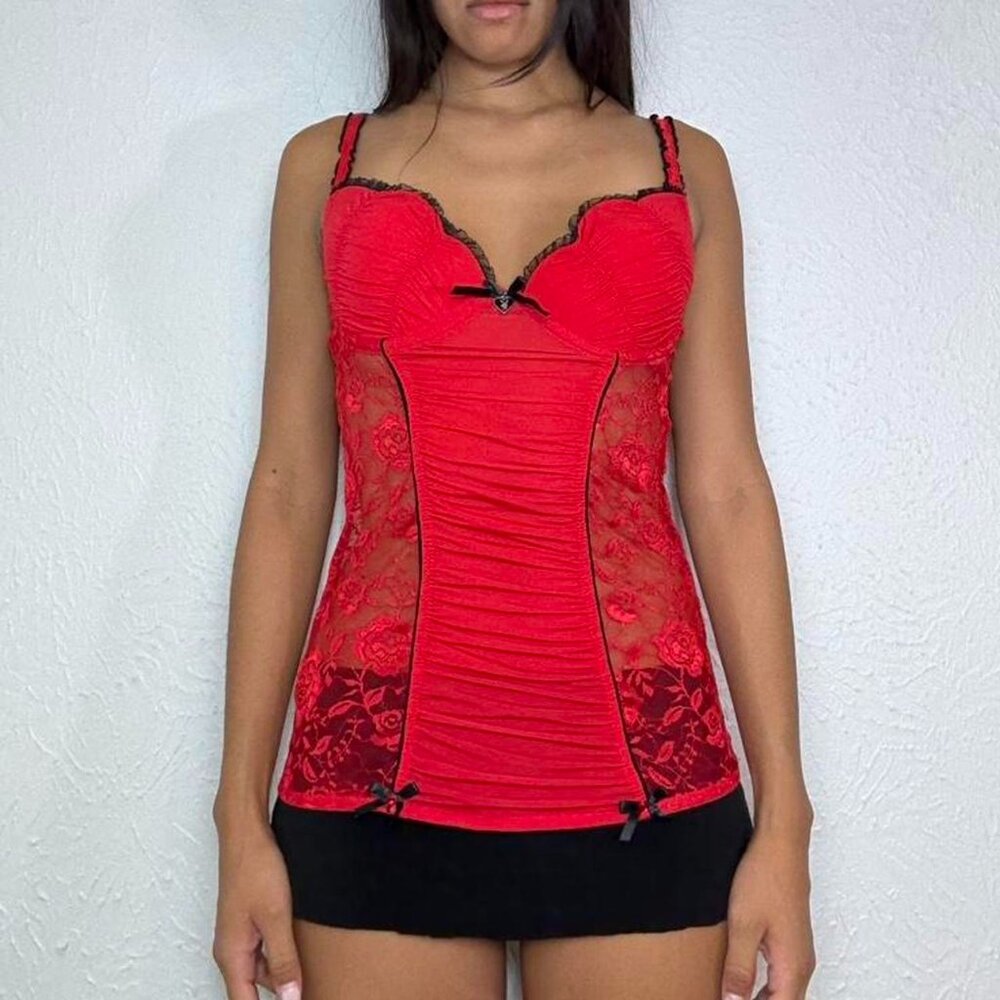 Y2k PLAYBOY LINGERIE TOP